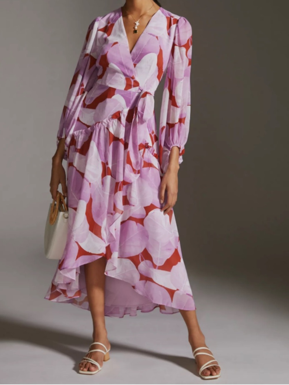Hutch Gorgeous Geo Wrap Maxi Dress Size XS Flowy Romantic Wedding Guest Shower